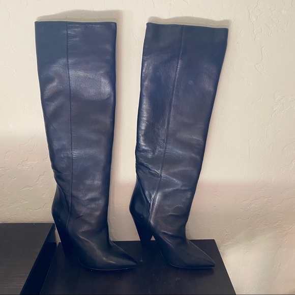 Isabel Marant Laith leather Knee High Boots - Picture 2 of 7
